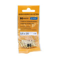 Träskruv Mässing TKFX 3,5 x 20 mm 20-pack Heco